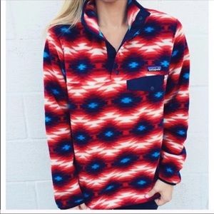 Patagonia Red Wild Dessert Aztec  Synchilla Fleece